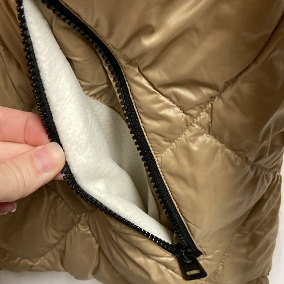 Arctic Expedition Mid Length Quilted Puffer Jacket Almond Metallic Size XL - Picture 7 of 9